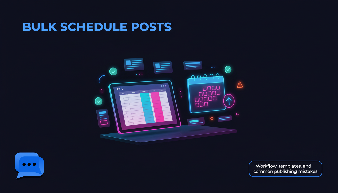 Bulk Schedule Social Posts From a CSV: The Workflow, Templates, and Mistakes That Break Publishing